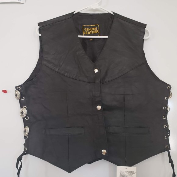 Leather Vest 2XL NWT - Picture 2 of 7